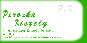 piroska kiszely business card